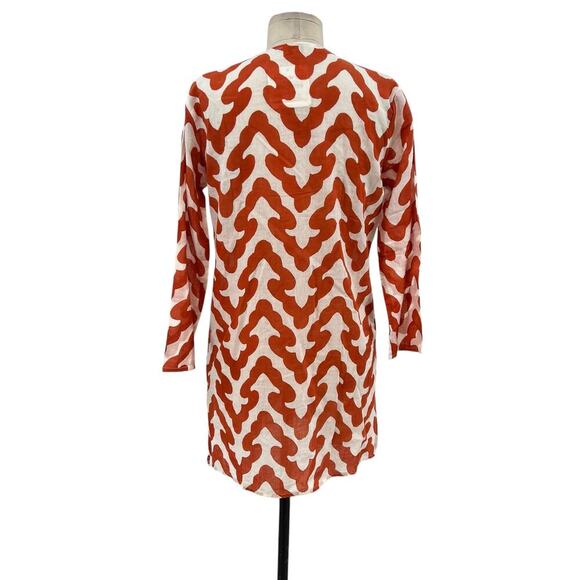 Roberta Roller Rabbit Gala‎ Kurta Tunic Persimmon Print Size XS - Picture 9 of 14